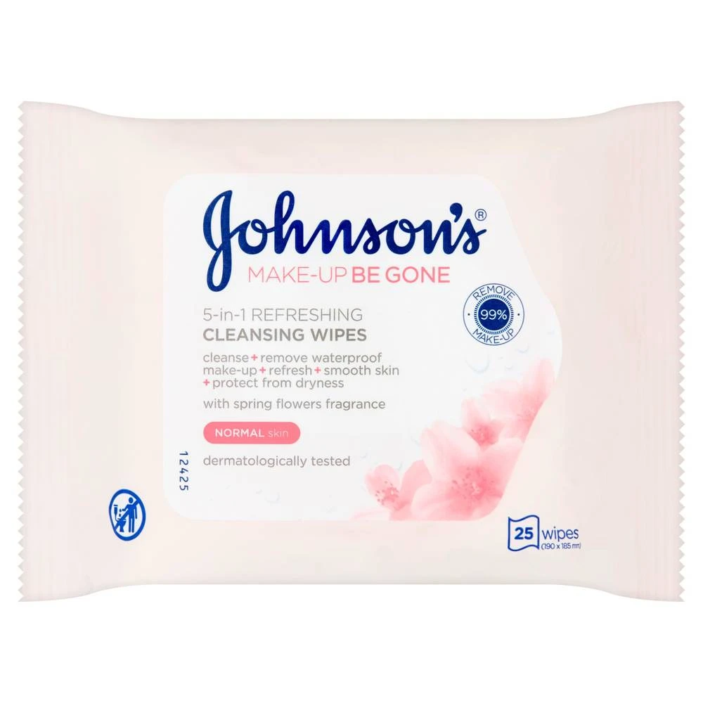 johnsons makeup be gone cleansing wipes normal skin