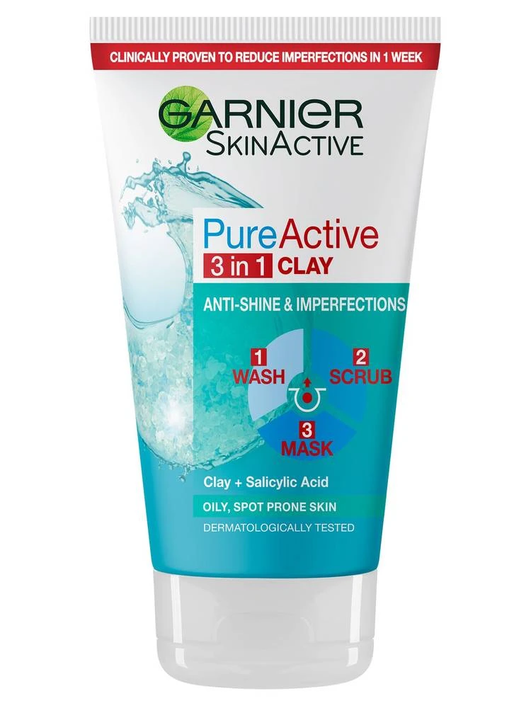 Garnier Pure Active 3 In 1 Scrub Wash Mask 150Ml