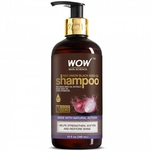 Wow Skin Science red onion black Seed Oil Shampoo, 300ml