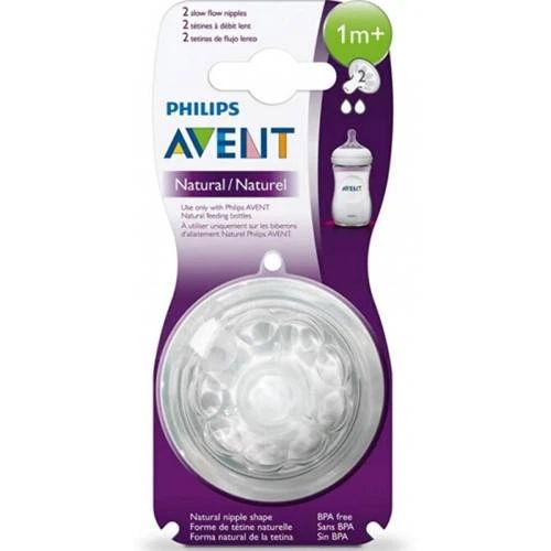 Philips Avent Natural Nipple 2 pcs, +1 m
