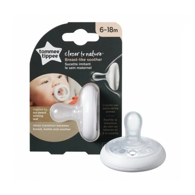 tommee tippee breast like soother 6-18 m