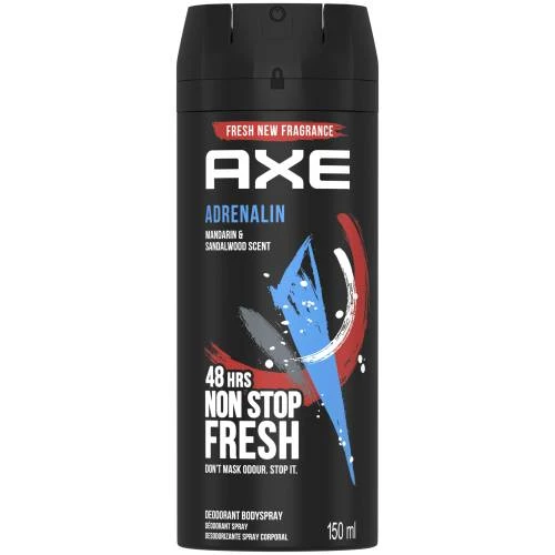 AXE adrenalin  Deodorant and Body Spray for Men, 150 ml