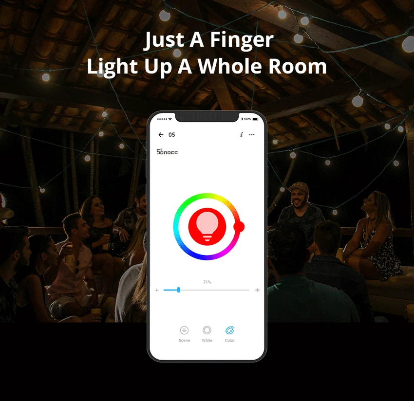 لمبة LED ذكية بتقنية Wi-Fi متعددة الألوان