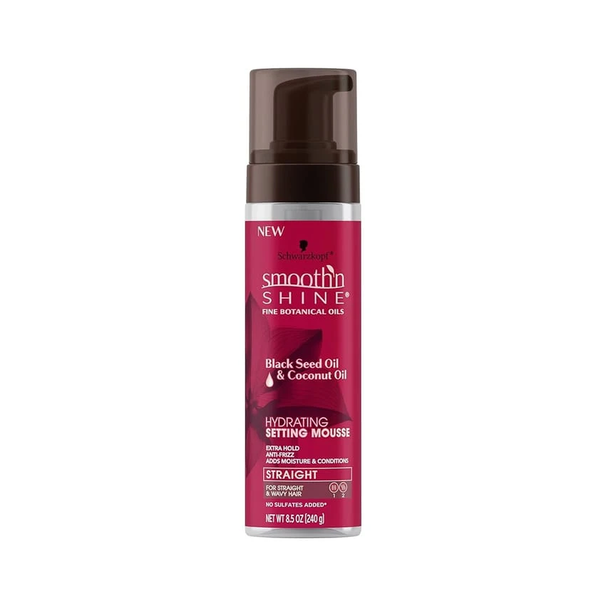 Smooth N Shine Straight Mousse Hydrating Setting 8.5 Ounce (251ml)