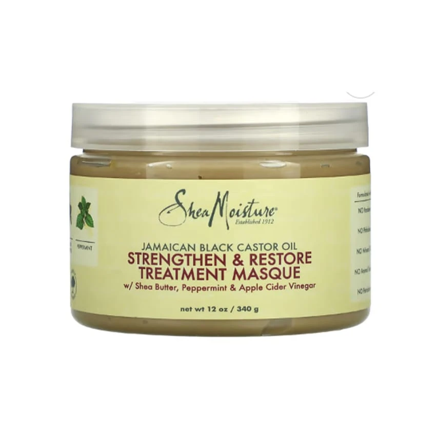 شيا مويستشرقناع علاجي لتقوية واستعادة الشعر بزيت الخروع الأسود الجامايكي   12 oz (340 g)