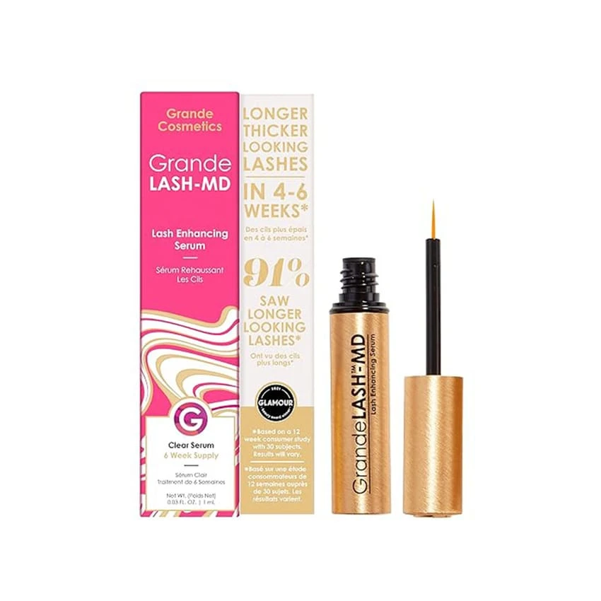 مصل تعزيز الرموش GrandeLASH-MD من Grande Cosmetics يكفي لمدة 6 أسابيع