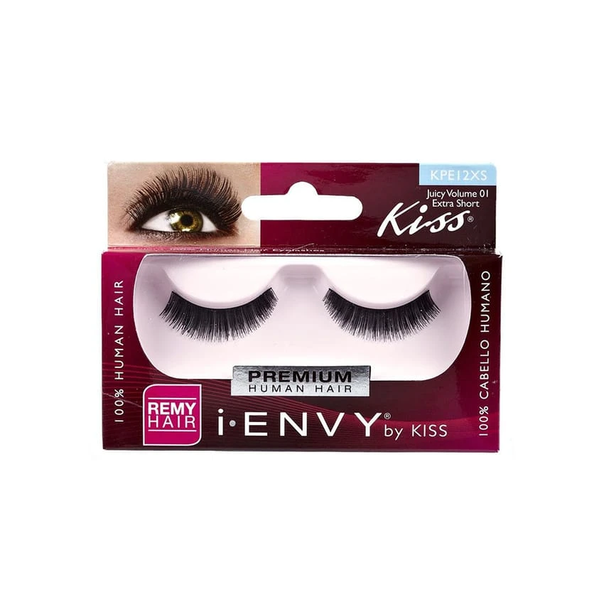 رموش KISS i-ENVY Premium Juicy Volume 01 Extra Short Lashes (KPE12XS)