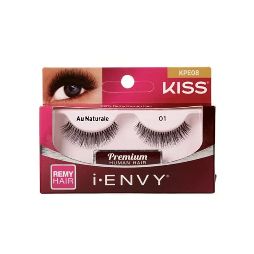 رموش KISS I Envy باللون الطبيعي KPE08C زوج واحد