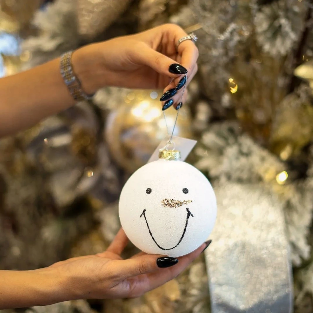 Snowman Glass Ball