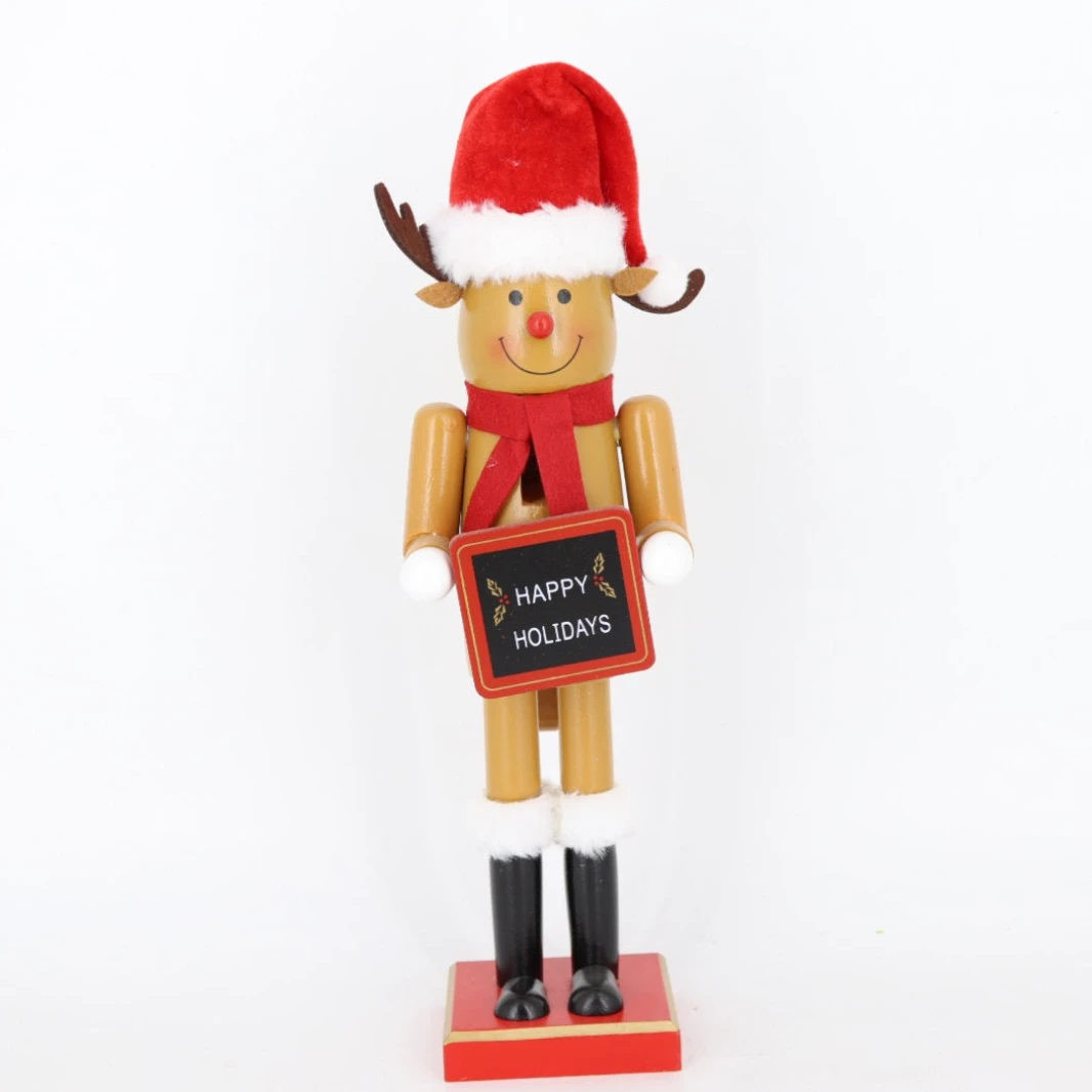 Reindeer Happy Hoildays Nutcracker