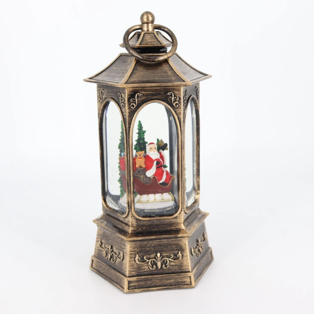 Santa Water Musical Glitter Snowing Latern