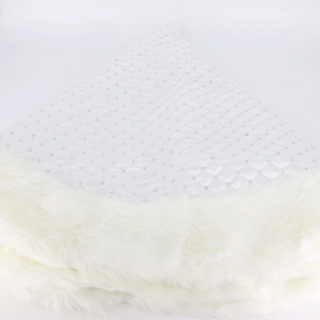 White With Stones With Fur Tree Skirt
