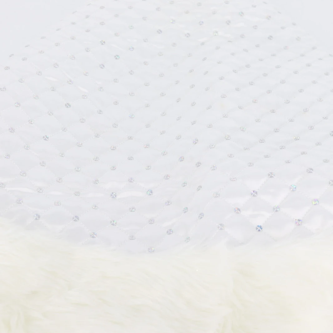White With Stones With Fur Tree Skirt