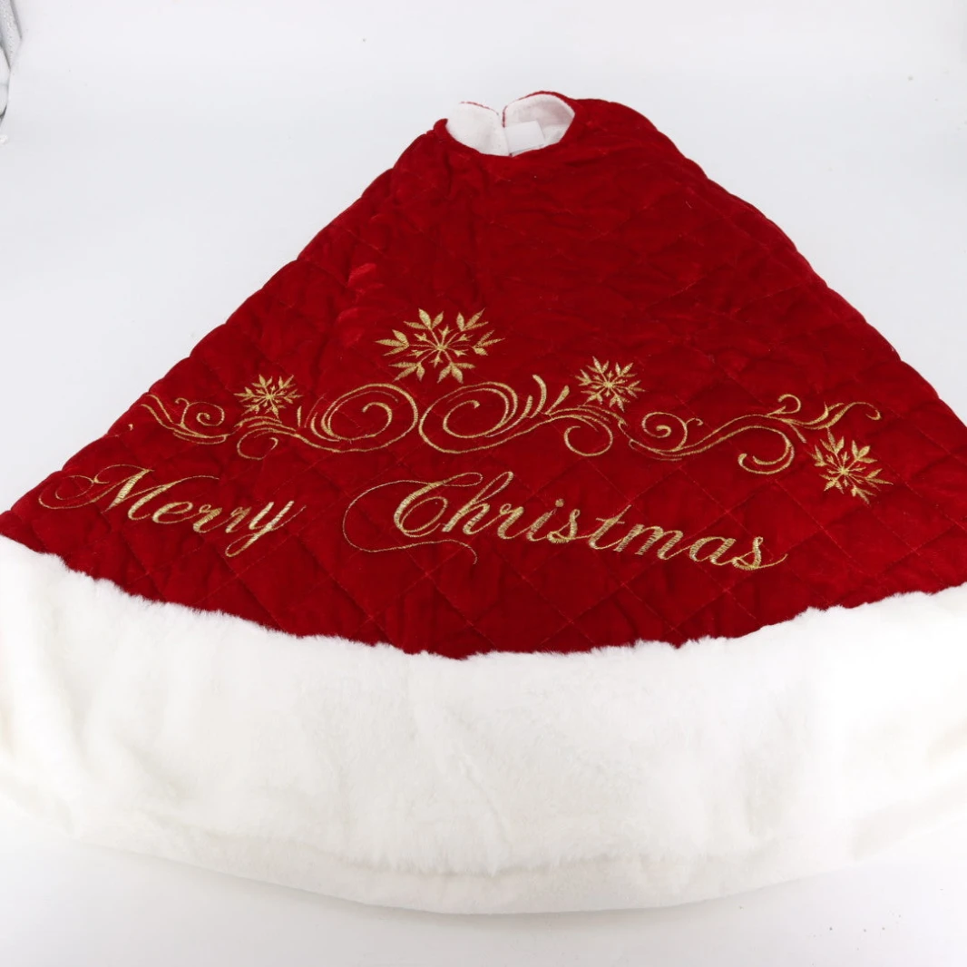 Red Tree Skirt With Fur