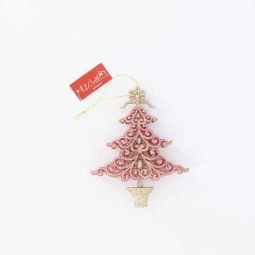 Champagne/Rose tree ornament