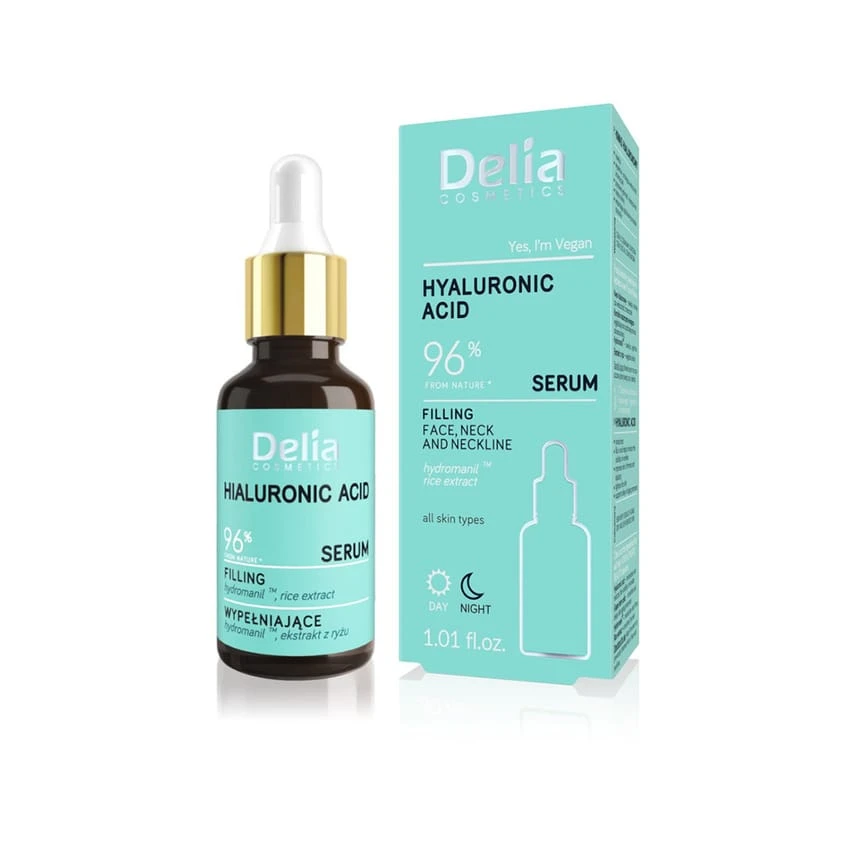 Delia Hyaluronic Acid Filling Face, Neck & Neckline Serum - 30ml