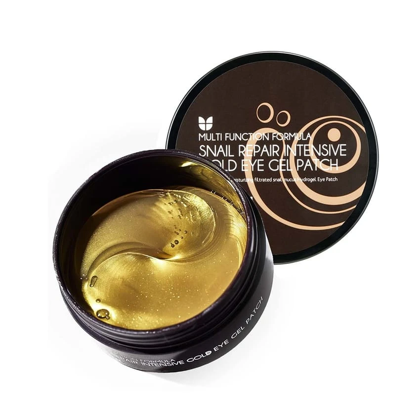 MIZON 24K Gold and Snail Hydrogel Patches (30 pairs) for Puffy Eyes, Dark Circles, Under Eye Bags, Anti-Wrinkle, Moisturizing