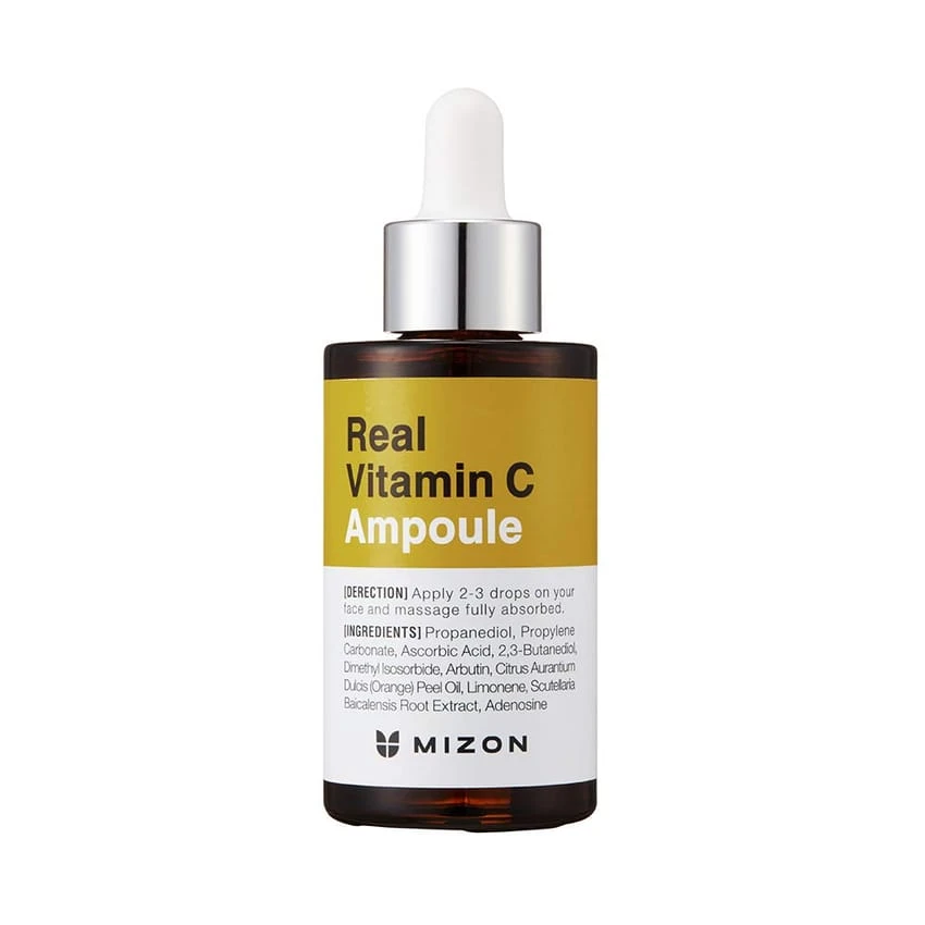 MIZON Real Vitamin C Ampoule, Pure Vitamin C, No Water Added,10 Ingredients, Tone correction treatment, Nutrition, Face Moisturizer 30ml