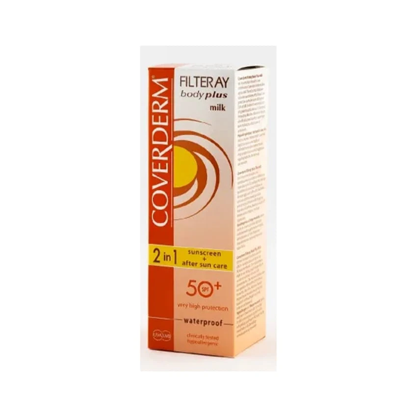 Coverderm Filteray Body Plus Milk SPF 50 Very High Protection, Waterproof, 100ml