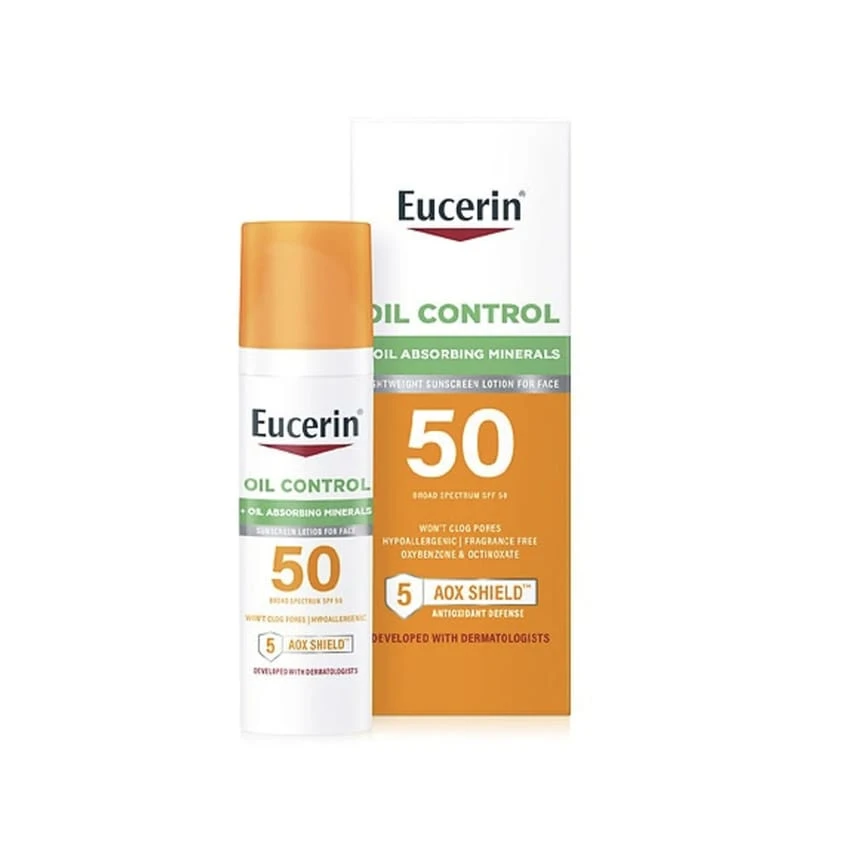 EUCERIN Oil Control Lightweight Sunscreen Lotion for Face SPF 50