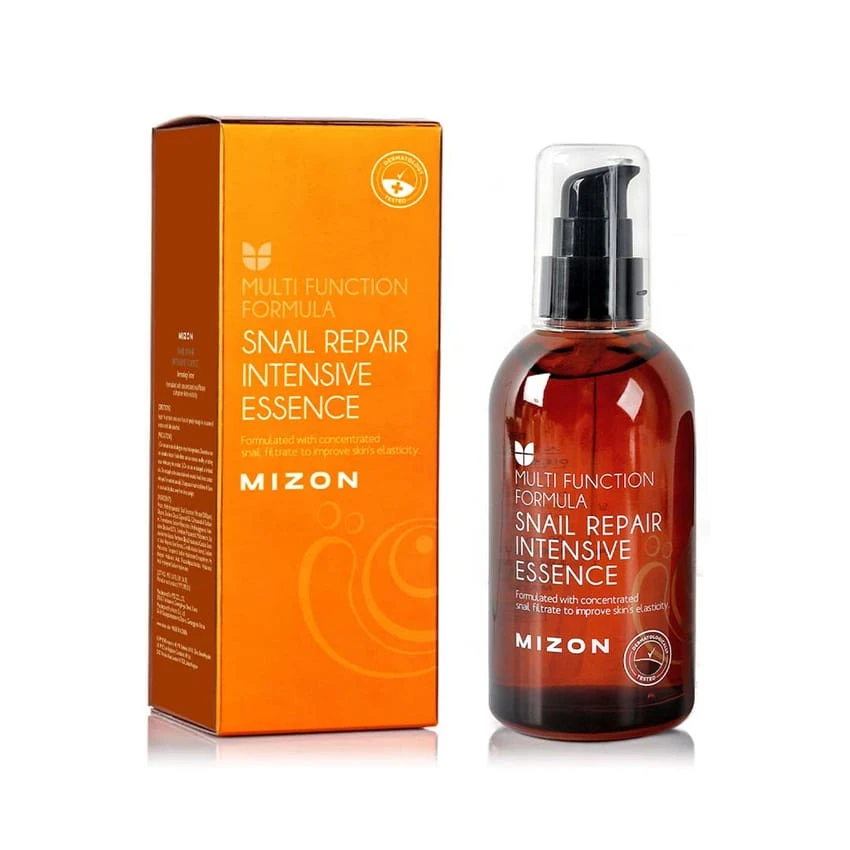 MIZON Snail Line، خلاصة إصلاح الحلزون المكثفة، تعمل على تحسين البشرة والعناية بالتجاعيد وتنعيم البشرة، منتجات العناية بالبشرة الكورية 100 مل