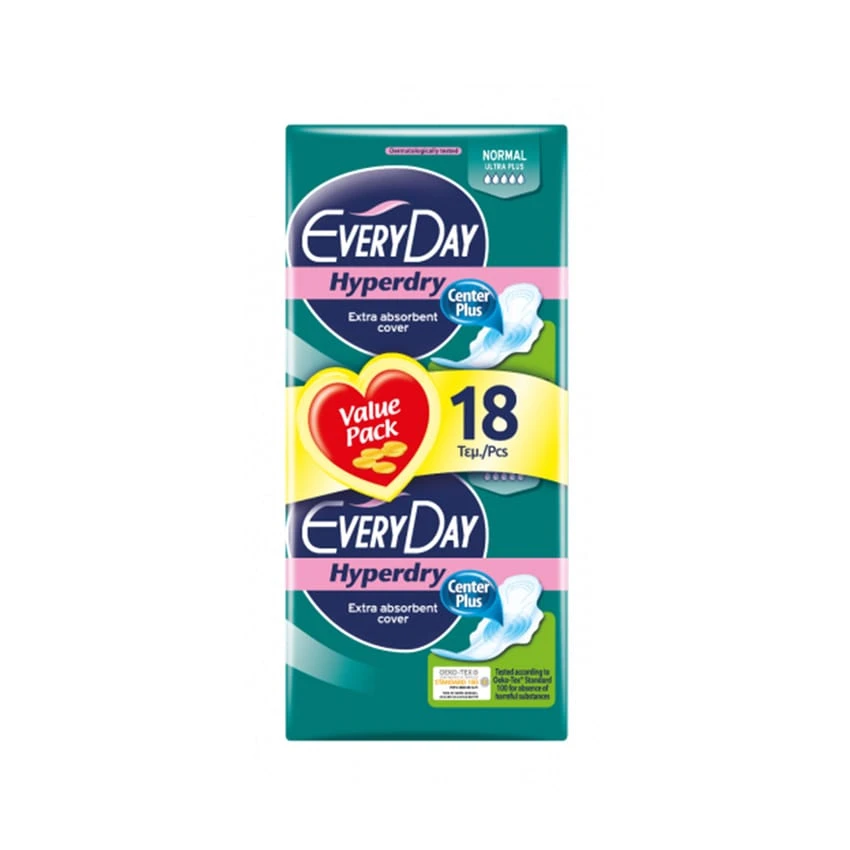 EveryDay Hyperdry Pads Normal, 18 pads