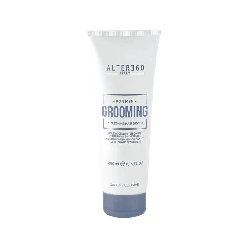 جل الاستحمام المنعش للشعر والجسم من AlterEgo Grooming للرجال - 200 مل