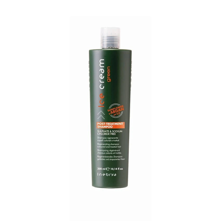 Inebrya Ice Cream Post-treatment Shampoo Ph 5.0 with Natural Sunflower and Argan 300ml