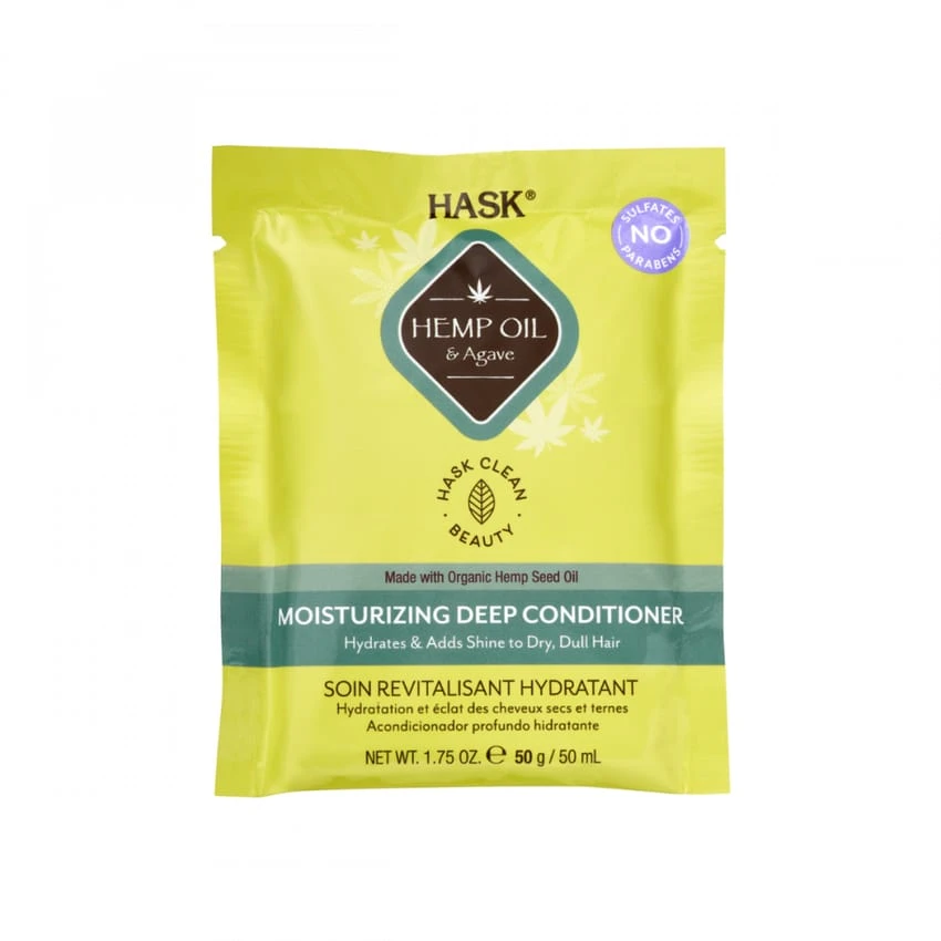 Hask HEMP OIL & AGAVE MOISTURIZING DEEP CONDITIONER Sachet 50ml