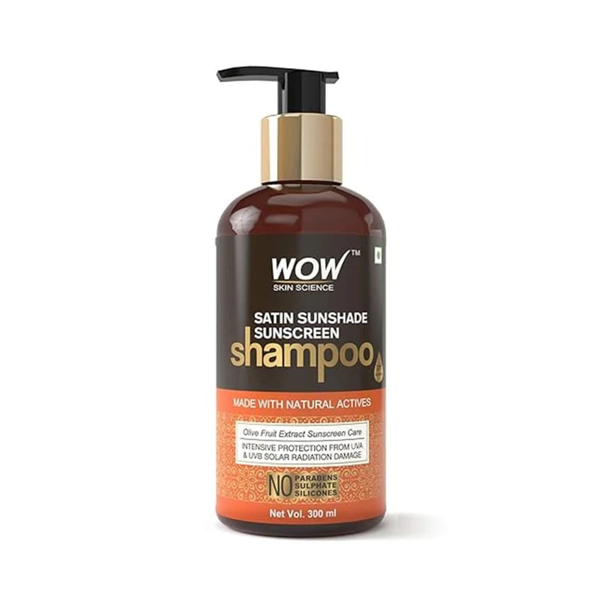 شامبو واقي من الشمس من WOW Skin Science Satin Sunshade - خالٍ من البارابين والكبريتات والسيليكون، 300 مل