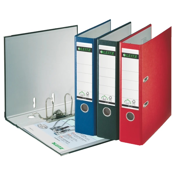 ملف صندوقي من Leitz 180° LAF مغلف بالبلاستيك بعرض 80 مم