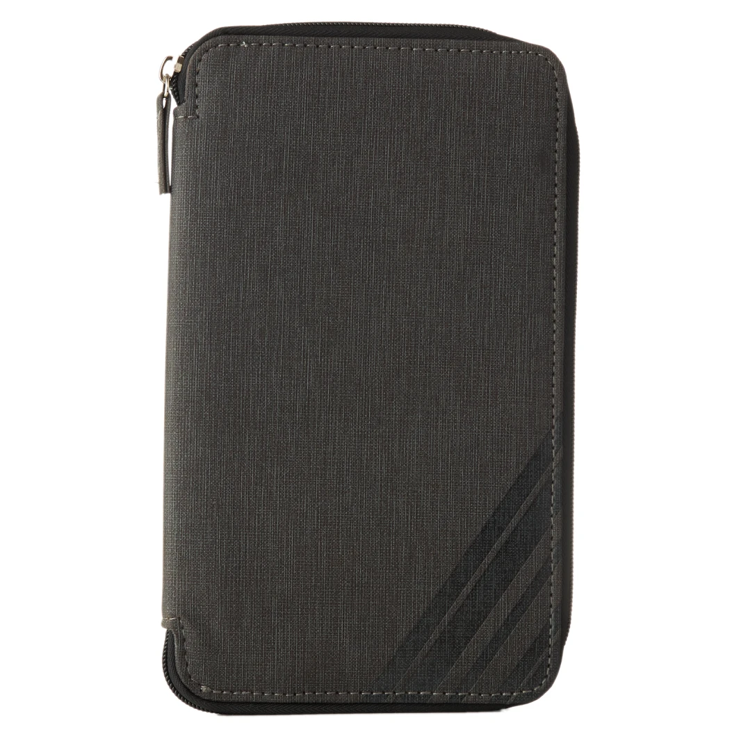 FIneline Passport & Ticket Travel Zipper Wallet 235x140 mm - Grey