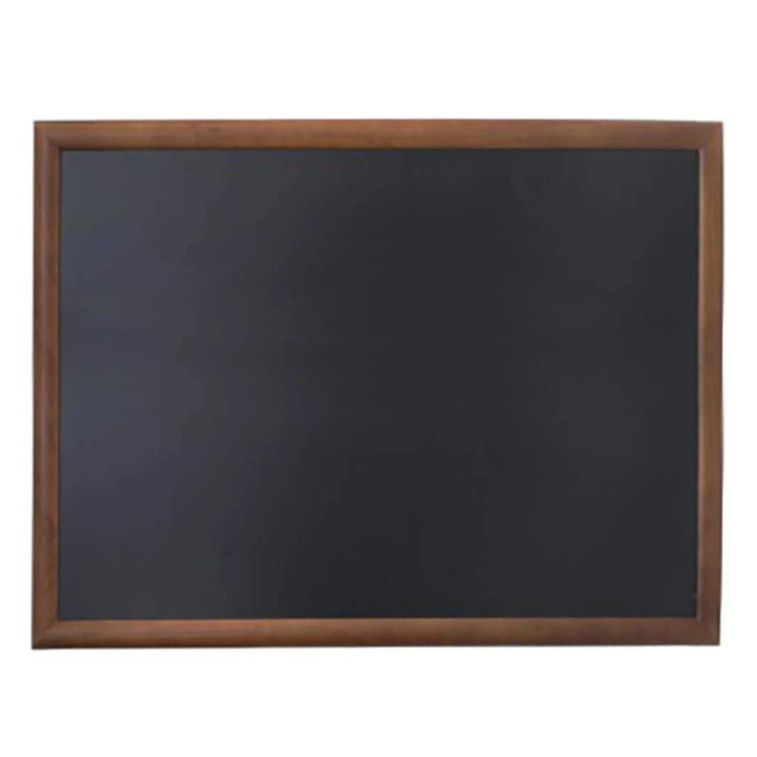 Bi-Office Double Sided Chalk Board  - Walnut Frame