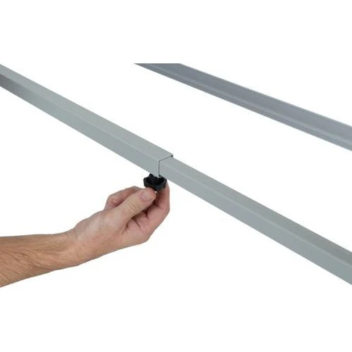حامل السبورة البيضاء المتحرك الجديد ROCADA ECO-LINE المزود بعجلات (يستخدم مع اللوحات ذات الإطارات المصنوعة من الألومنيوم بعرض 120 إلى 200 سم) - رمادي