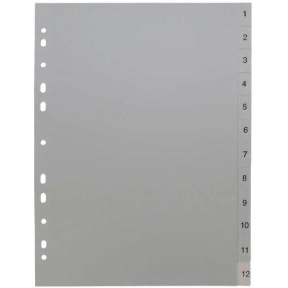 Usign 1-12 Dividers - Grey