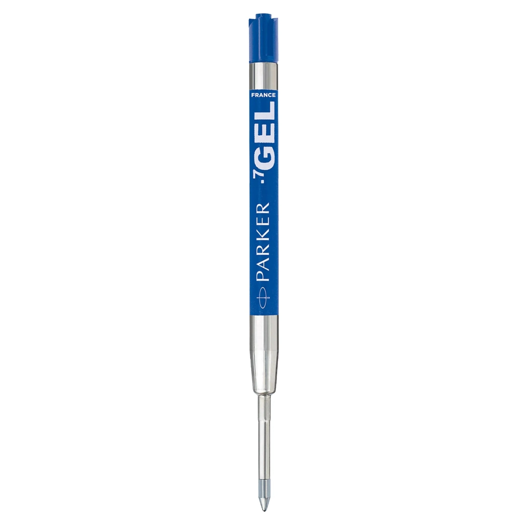 قلم حبر جاف جديد من Parker Quink Flow Gel Blue متوسط ​​الطرف - عبوة من قطعتين