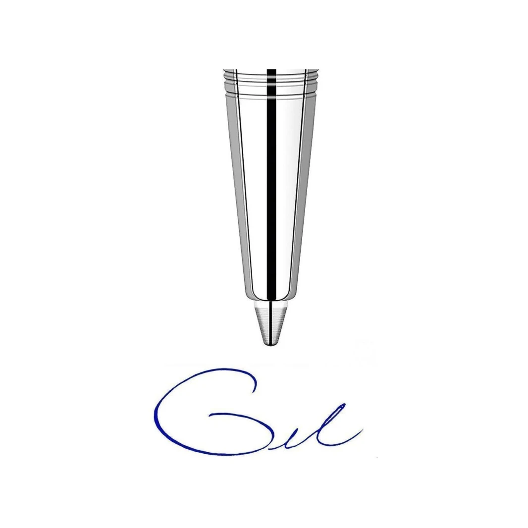 قلم حبر جاف جديد من Parker Quink Flow Gel Blue متوسط ​​الطرف - عبوة من قطعتين