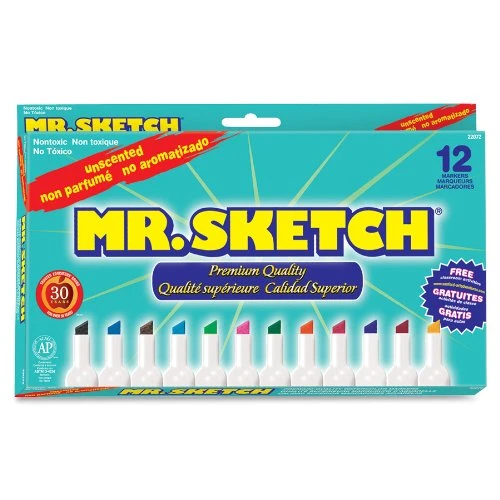 أقلام تحديد غير معطرة من Mr. Sketch، 12 قلمًا برأس إزميل