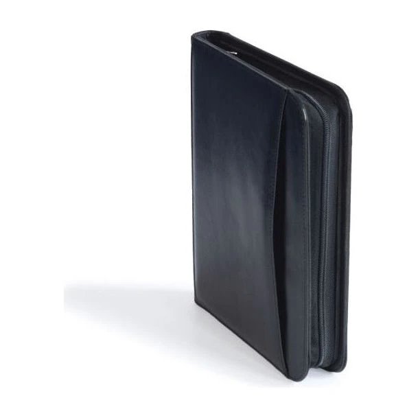 NEW Leuchtturm OPTIMA KURT Ringbinder Zipper Portfolio Black 285x225x35mm with 5 OPTIMA Coin Sheets