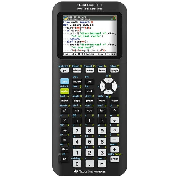 الآلة الحاسبة الرسومية Texas Instruments TI-84 Plus CE-T Python Edition