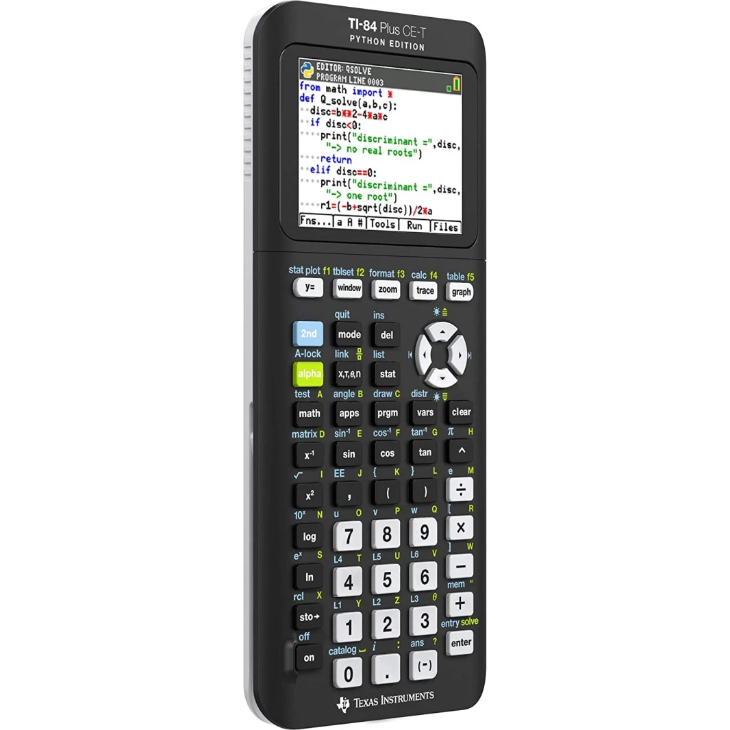 الآلة الحاسبة الرسومية Texas Instruments TI-84 Plus CE-T Python Edition
