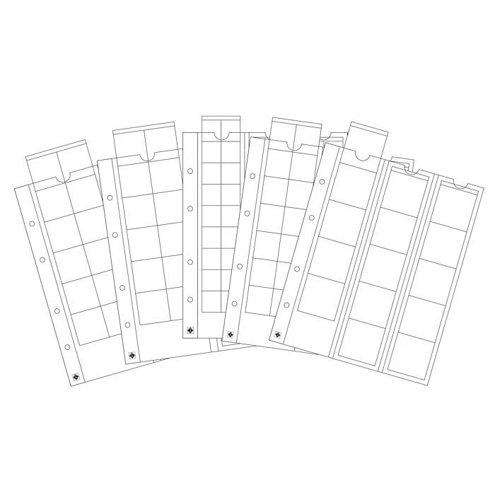 NEW Refill Leuchtturm OPTIMA Mixed Assorted Coin Sheets - Pack of 5 Sheets