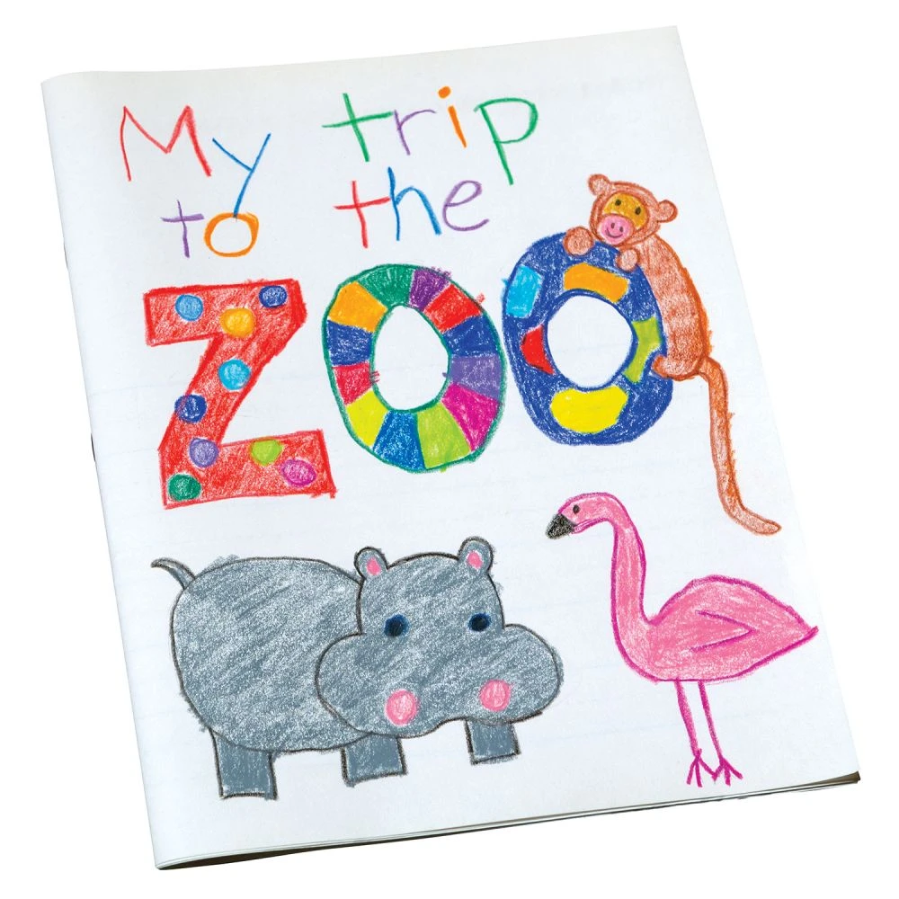 كتيب رسم من مجموعة Pacon Story Book مقاس 28×21 سم، مساحات فارغة ومبطنة - 16 ورقة