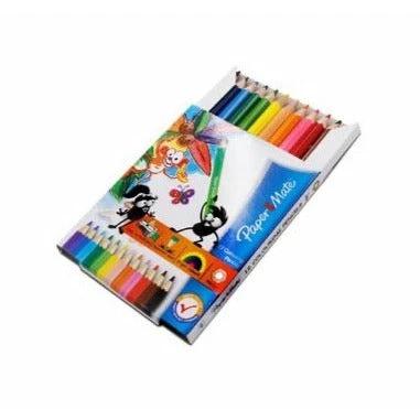 أقلام رصاص خشبية ملونة من Papermate Reynold's - عبوة من 12 قطعة