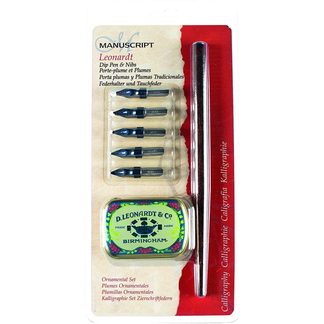 Manuscript Ornamental Calligraphy Dip Pen Set