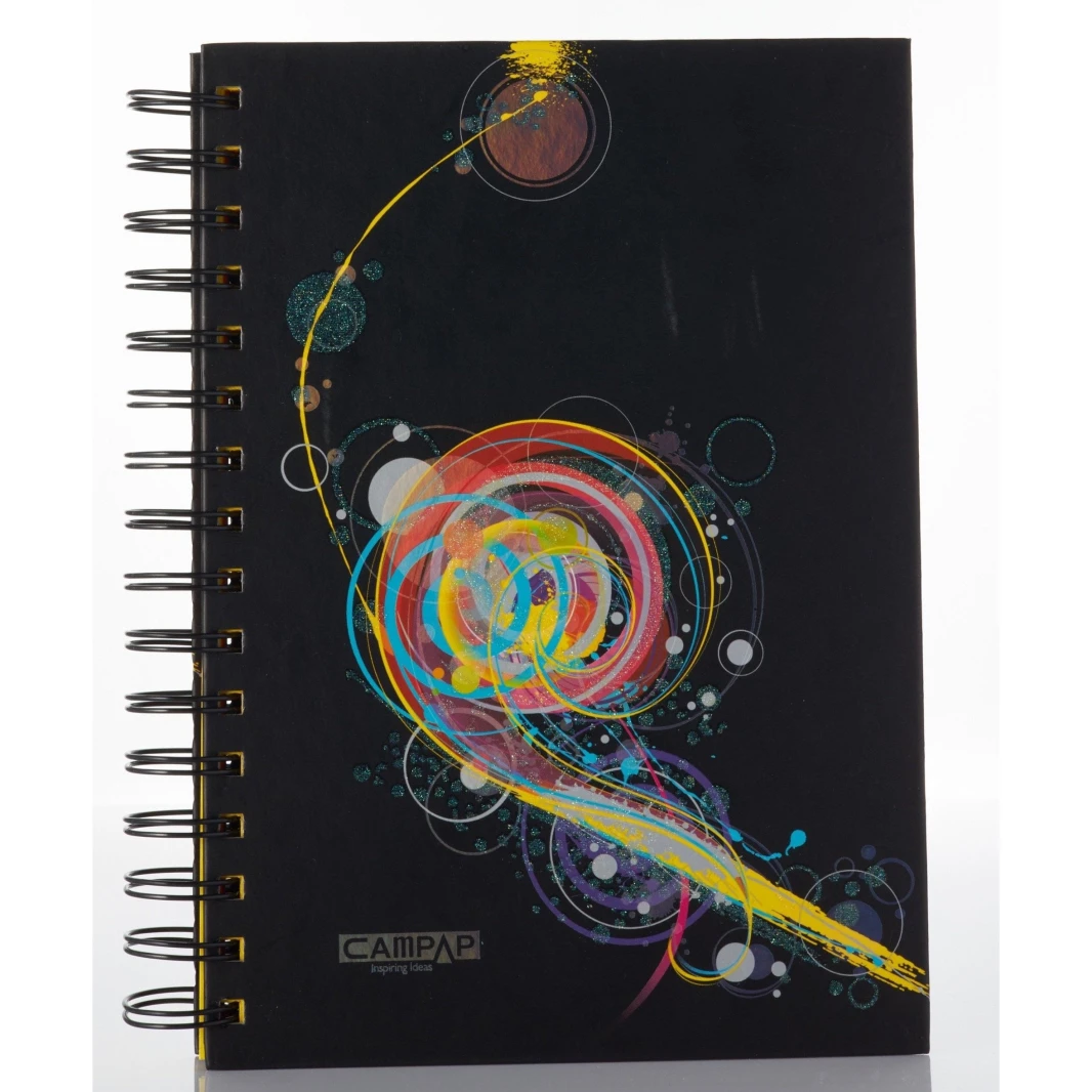 دفتر ملاحظات CampAp Spiral Rainbow - A5