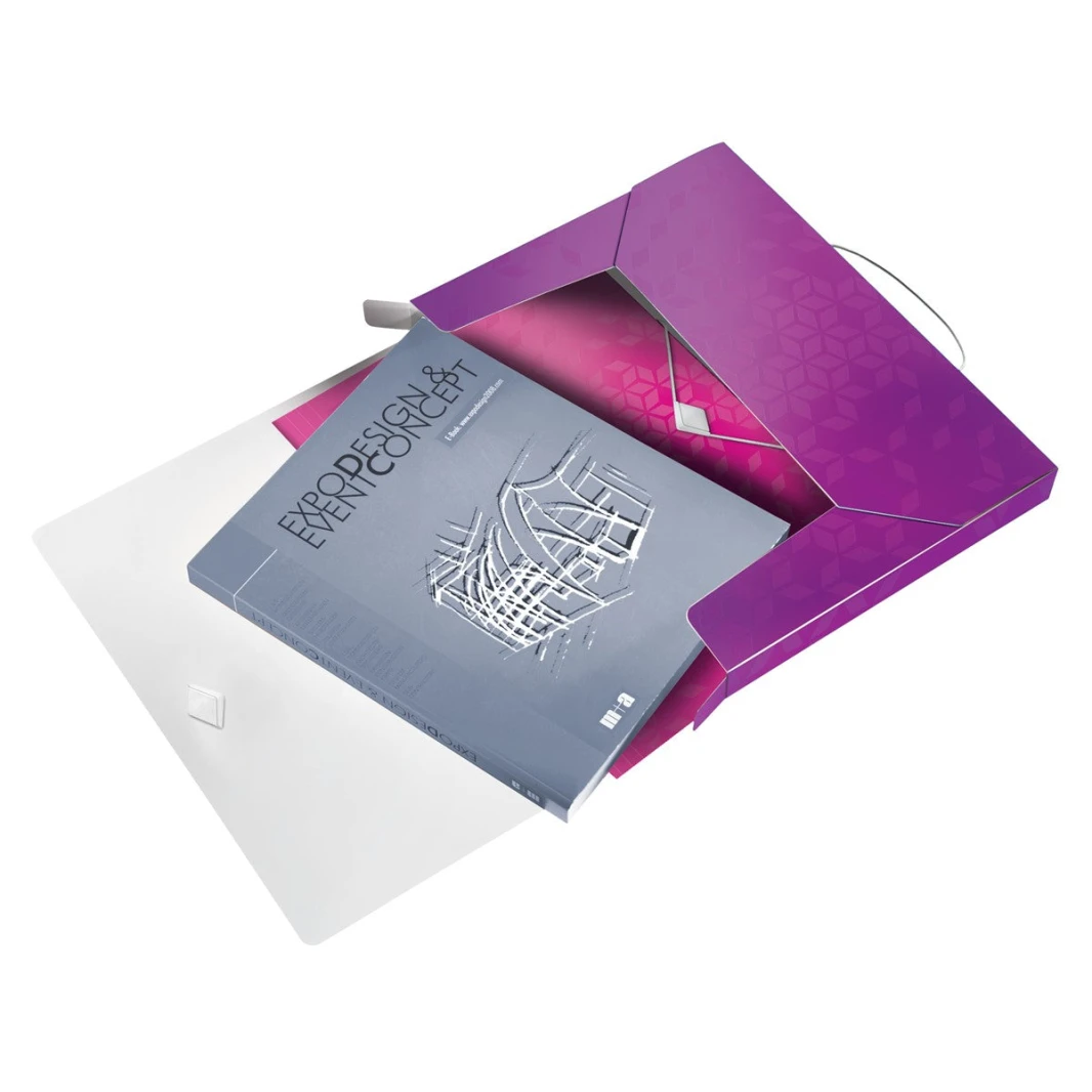 Leitz WoW Job Box File 30mm with Elastic 250 Sheets A4