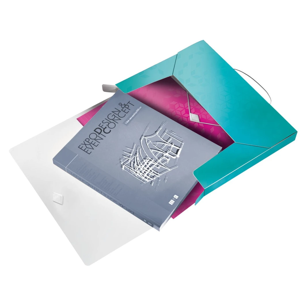 Leitz WoW Job Box File 30mm with Elastic 250 Sheets A4