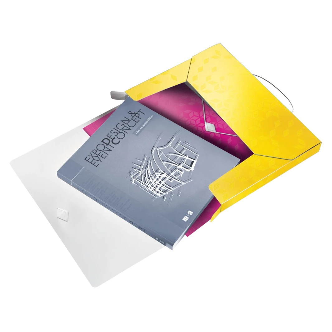 Leitz WoW Job Box File 30mm with Elastic 250 Sheets A4