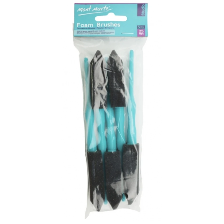 Mont Marte 25mm Foam Brush / 5 Pcs.